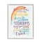 Stupell Industries Somewhere Over the Rainbow With Rainbow in White Frame Wall Art